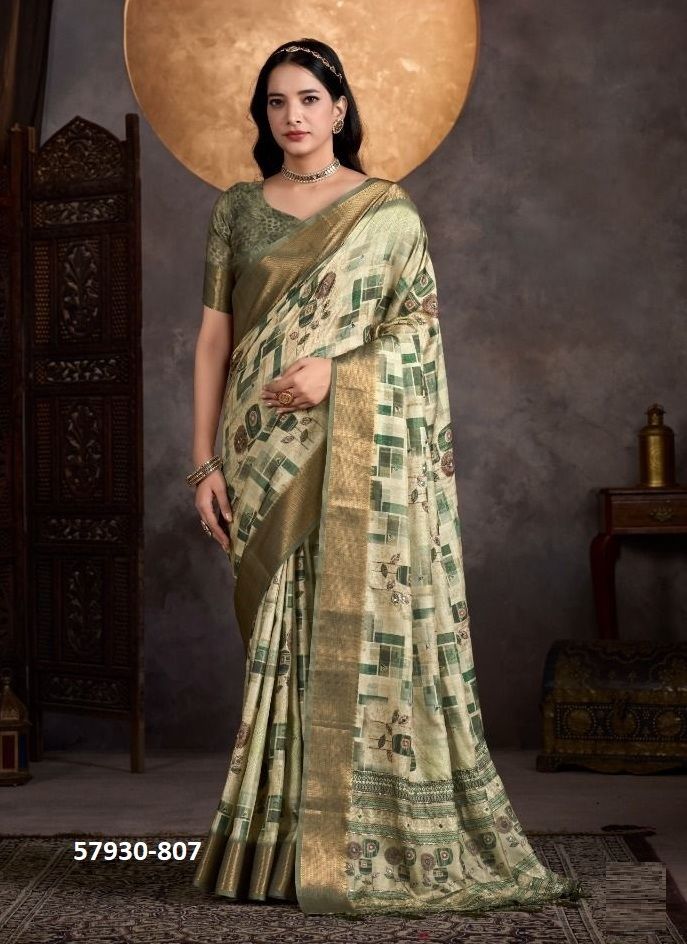 HAZEL - Catalog # 57930 (Set of 10 Sarees) by Brand SASURAL