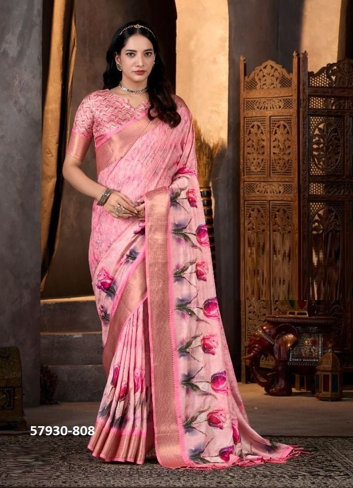 HAZEL - Catalog # 57930 (Set of 10 Sarees) by Brand SASURAL