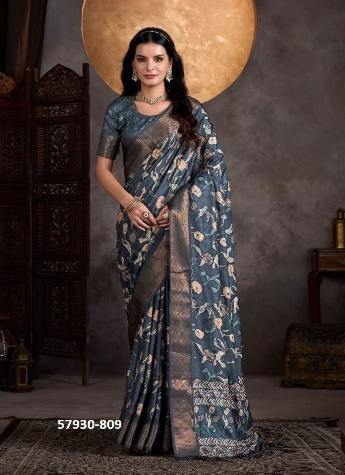 HAZEL - Catalog # 57930 (Set of 10 Sarees) by Brand SASURAL