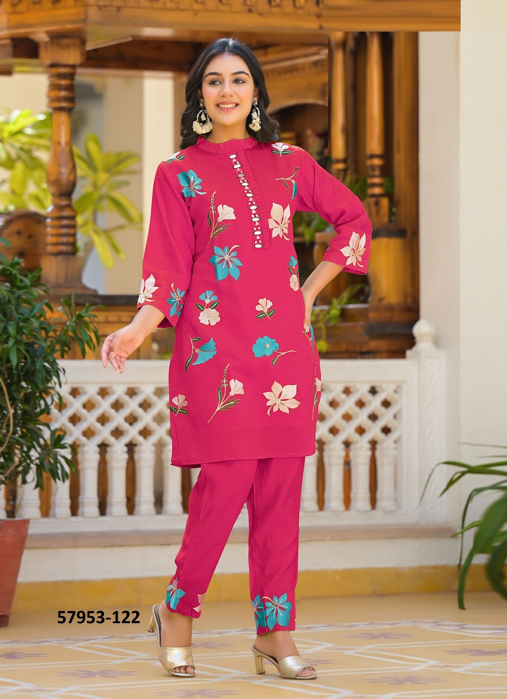 AADHYA CO-ORD SETS - Catalog # 57953 (Set of 4 SIZE-SETS [Tops With Bottoms]) by Brand AFSANA