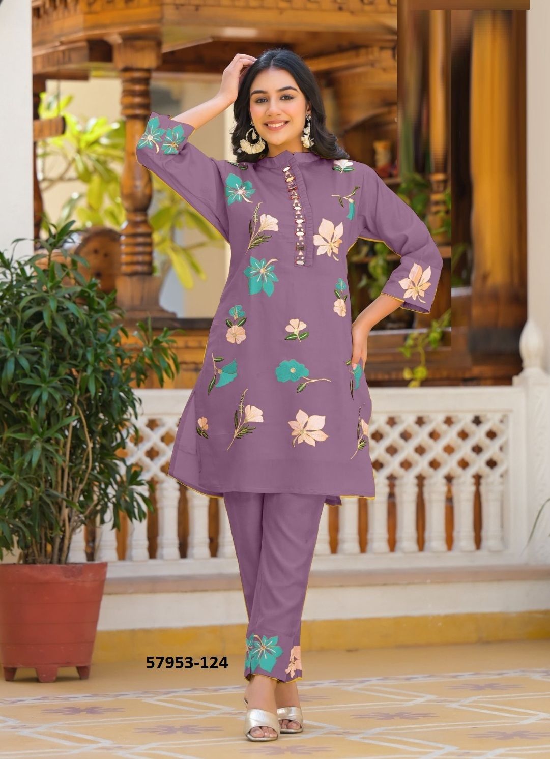 AADHYA CO-ORD SETS - Catalog # 57953 (Set of 4 SIZE-SETS [Tops With Bottoms]) by Brand AFSANA