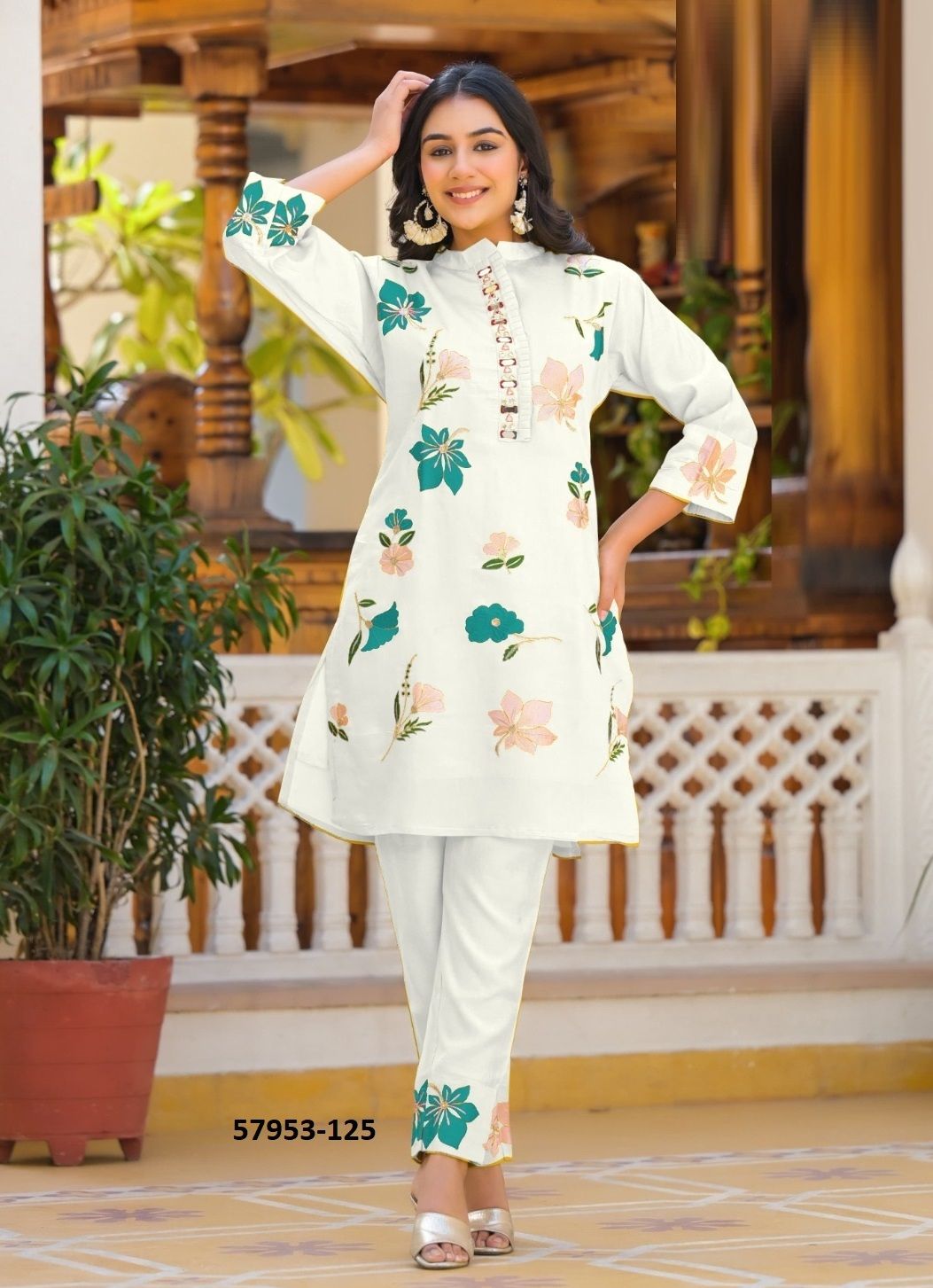 AADHYA CO-ORD SETS - Catalog # 57953 (Set of 4 SIZE-SETS [Tops With Bottoms]) by Brand AFSANA