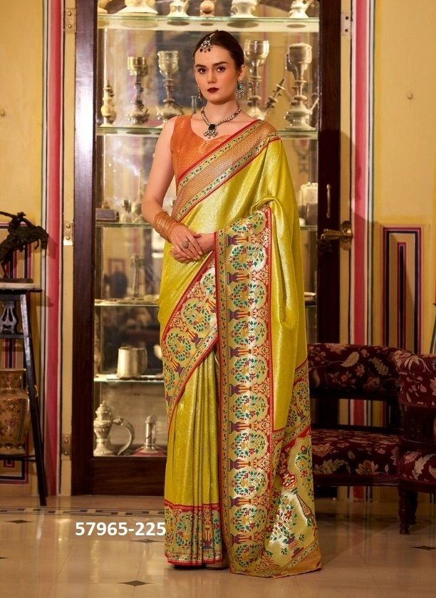 VIRASHAT SILK - Catalog # 57965 (Set of 6 Sarees) by Brand STROLLAY ® VIRASHAT SILK - Catalog # 57965 (Set of 6 Sarees) by Brand STROLLAY ®