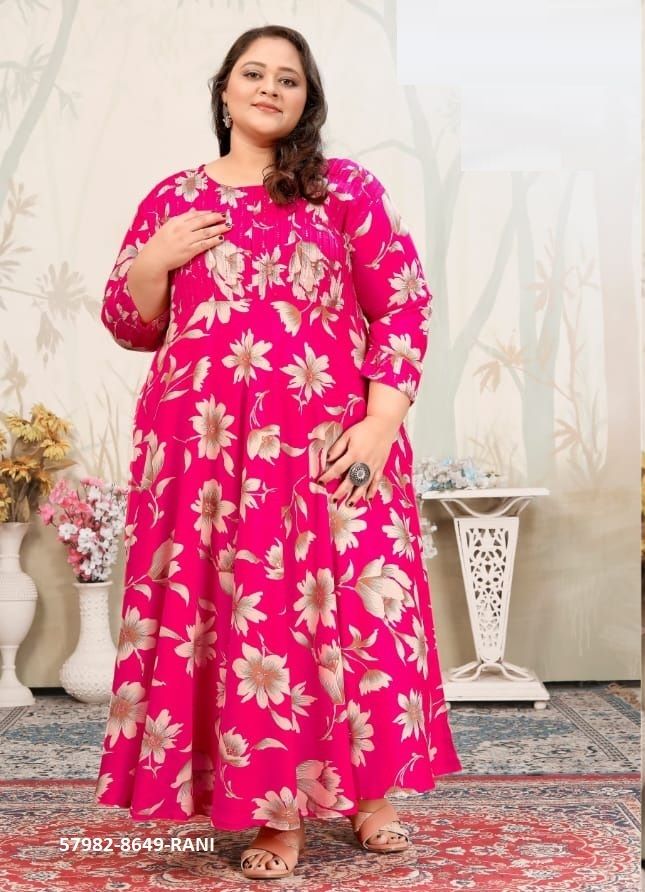 PLUS SIZE JOY 1 - Catalog # 57982 (Set of 4 Readymade Women's Kurtis / Tops) by Brand STROLLAY ® PLUS SIZE JOY 1 - Catalog # 57982 (Set of 4 Readymade Women's Kurtis / Tops) by Brand STROLLAY ®