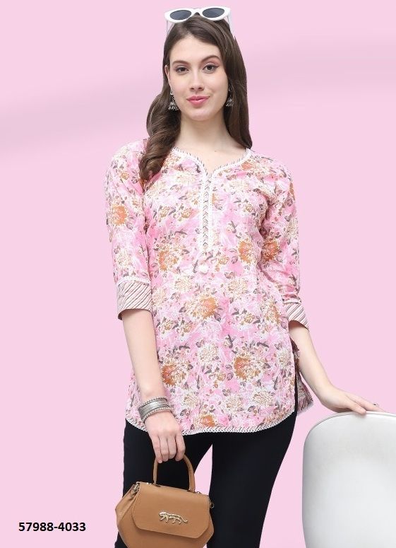 MAAYRA - Catalog # 57988 (Set of 6 Readymade Women's Kurtis / Tops) by Brand RAJNANDINI
