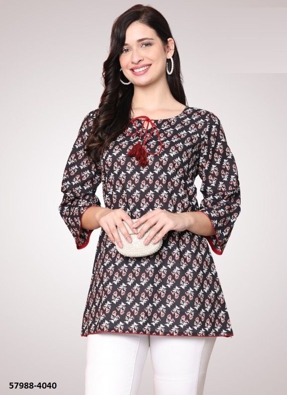 MAAYRA - Catalog # 57988 (Set of 6 Readymade Women's Kurtis / Tops) by Brand RAJNANDINI