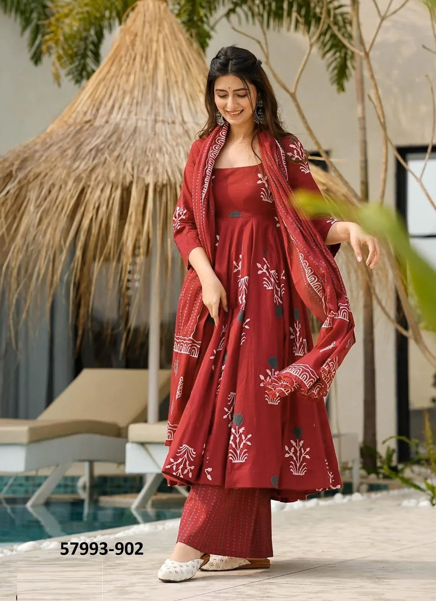 CLORA 9 - Catalog # 57993 (Set of 7 Readymade Salwar Suits) by Brand STROLLAY ®