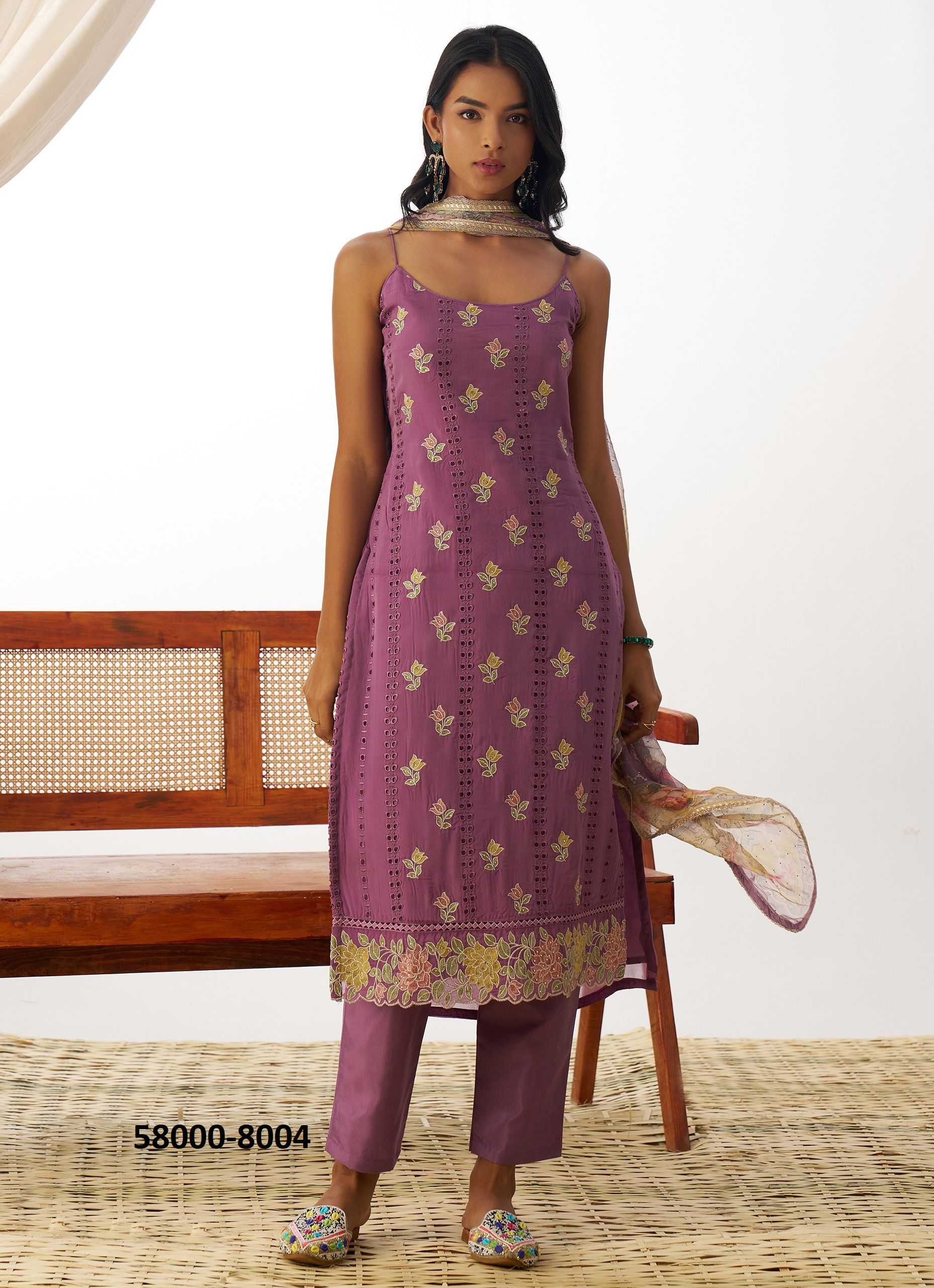 SWARA - Catalog # 58000 (Set of 4 Readymade Salwar Suits) by Brand ALIZEH