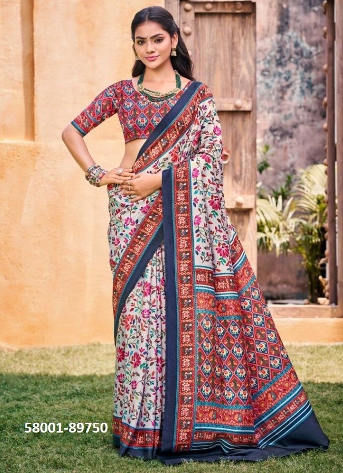 CARNIVAL - Catalog # 58001 (Set of 6 Sarees) by Brand VIPUL FASHIONS