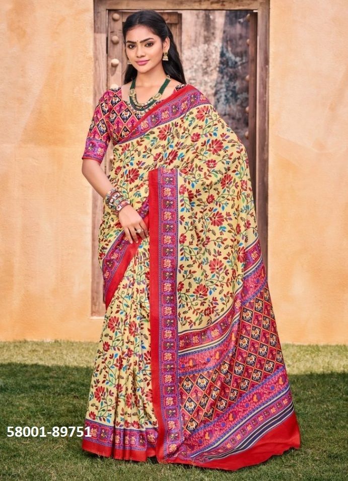 CARNIVAL - Catalog # 58001 (Set of 6 Sarees) by Brand VIPUL FASHIONS