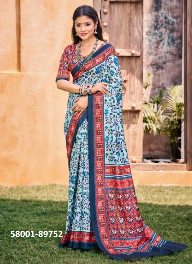 CARNIVAL - Catalog # 58001 (Set of 6 Sarees) by Brand VIPUL FASHIONS