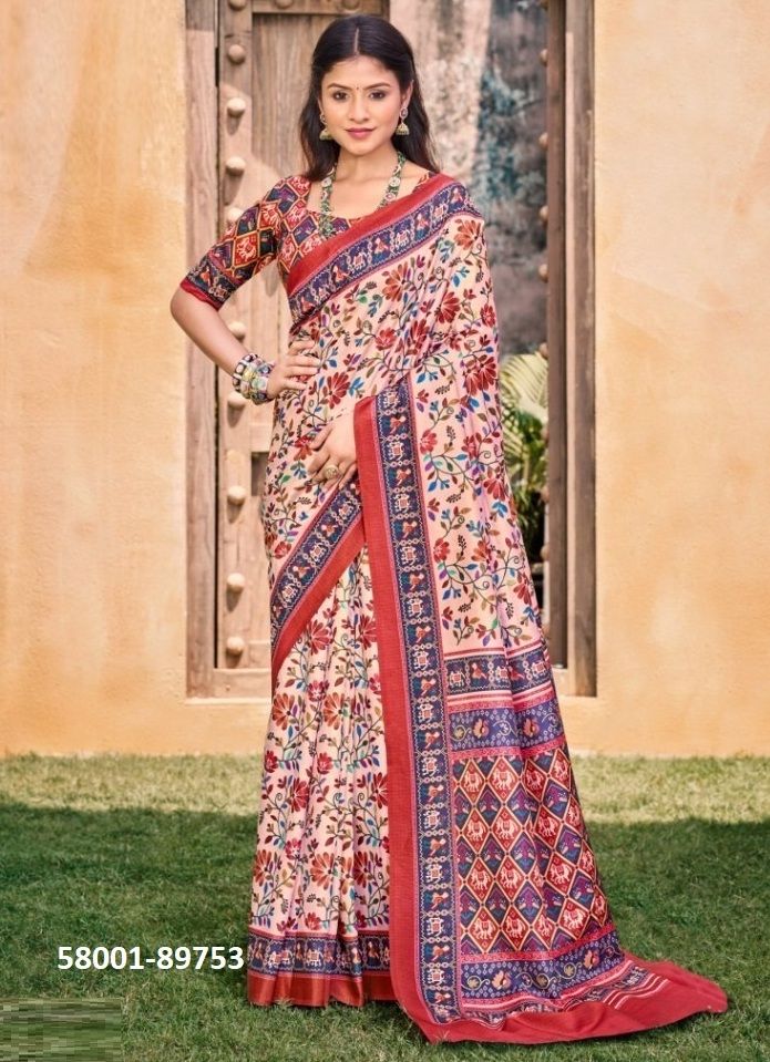 CARNIVAL - Catalog # 58001 (Set of 6 Sarees) by Brand VIPUL FASHIONS