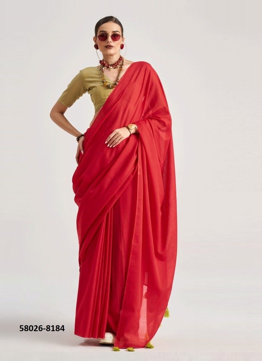 HUES & FLOW - Catalog # 58026 (Set of 9 Sarees) by Brand MONO POLEY