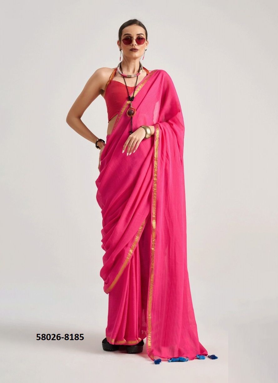HUES & FLOW - Catalog # 58026 (Set of 9 Sarees) by Brand MONO POLEY