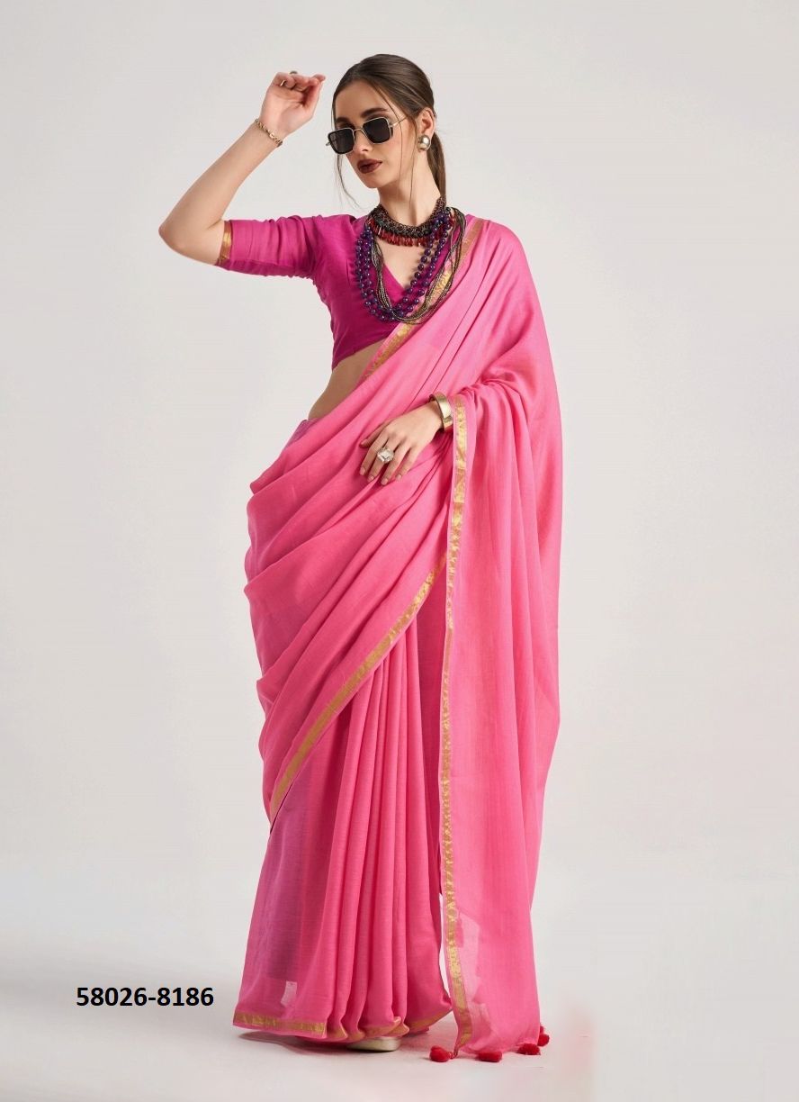 HUES & FLOW - Catalog # 58026 (Set of 9 Sarees) by Brand MONO POLEY