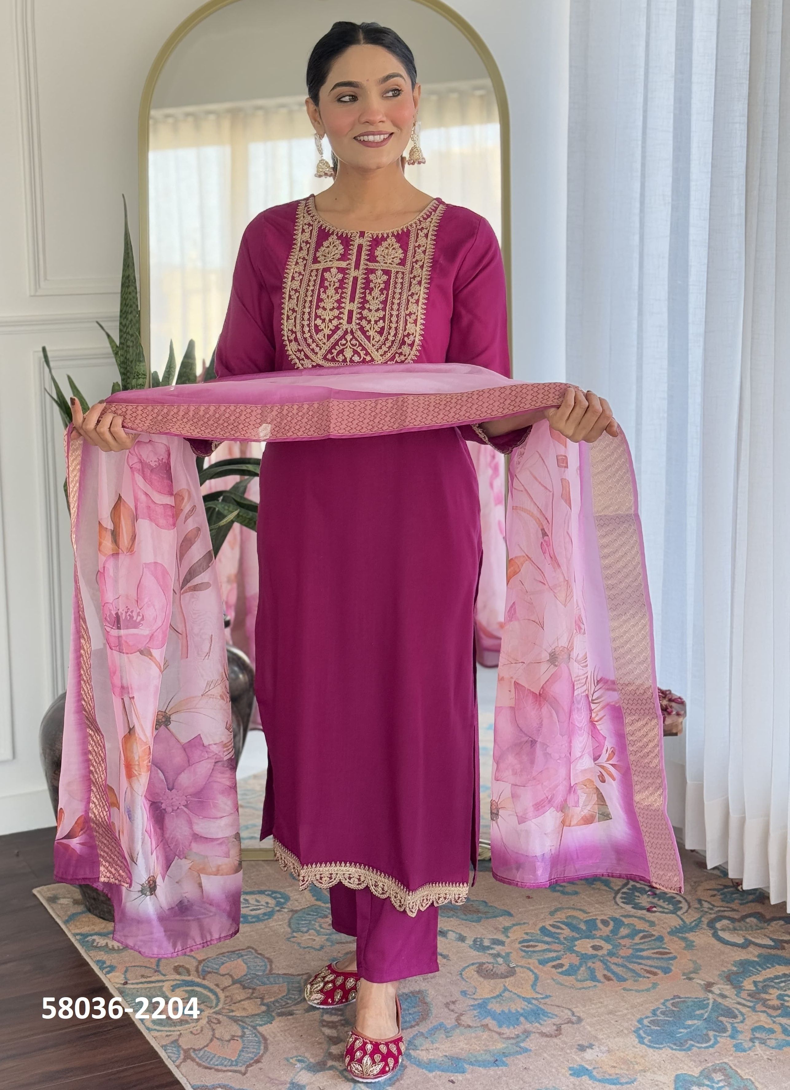 SUMMER COLORS 2201-2204 - Catalog # 58036 (Set of 4 Readymade Salwar Suits) by Brand STROLLAY ® SUMMER COLORS 2201-2204 - Catalog # 58036 (Set of 4 Readymade Salwar Suits) by Brand STROLLAY ®