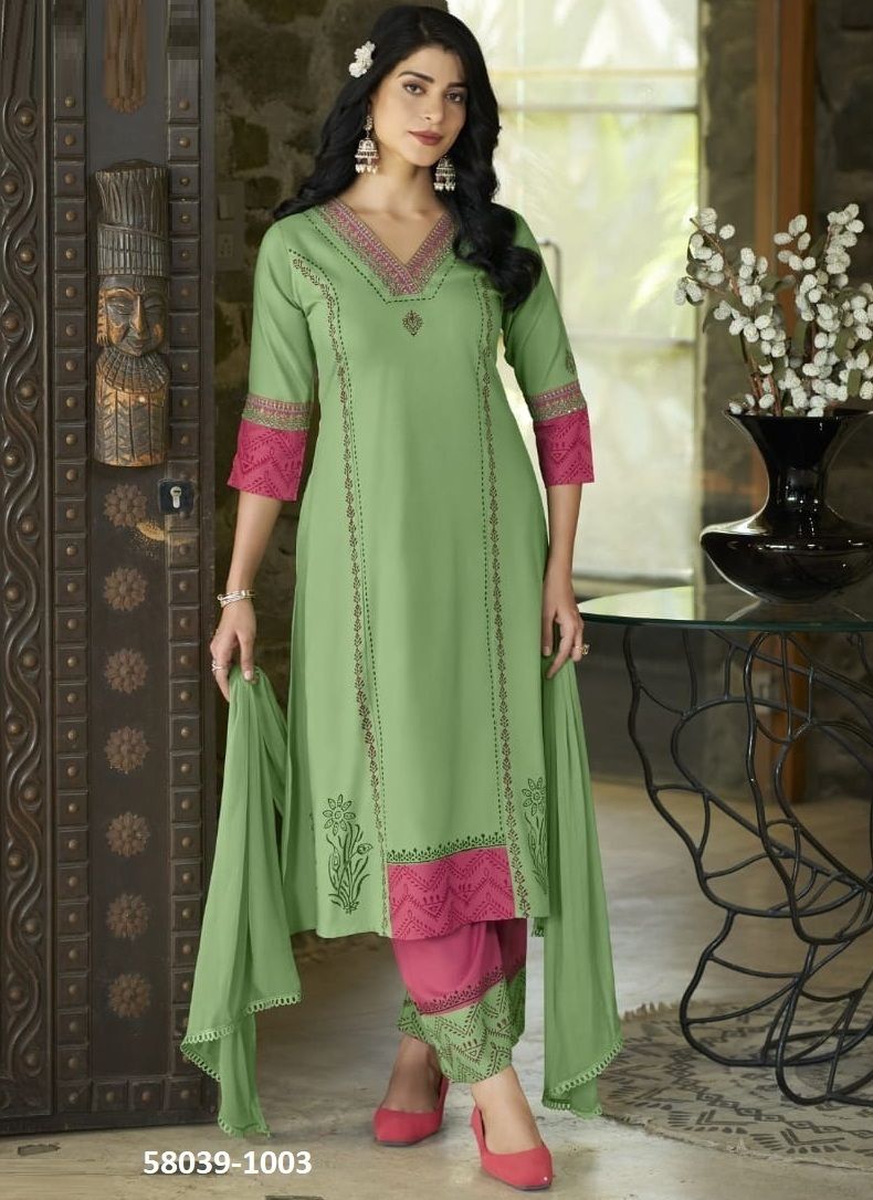 TAMANNA - Catalog # 58039 (Set of 6 Readymade Salwar Suits) by Brand WOODEE AHMEDABAD TAMANNA - Catalog # 58039 (Set of 6 Readymade Salwar Suits) by Brand WOODEE AHMEDABAD