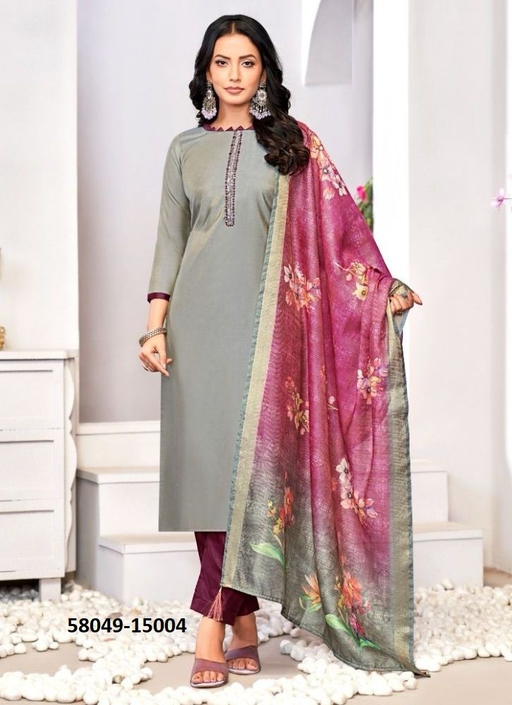 ALIZZA - Catalog # 58049 (Set of 12 Readymade Salwar Suits) by Brand STROLLAY ®