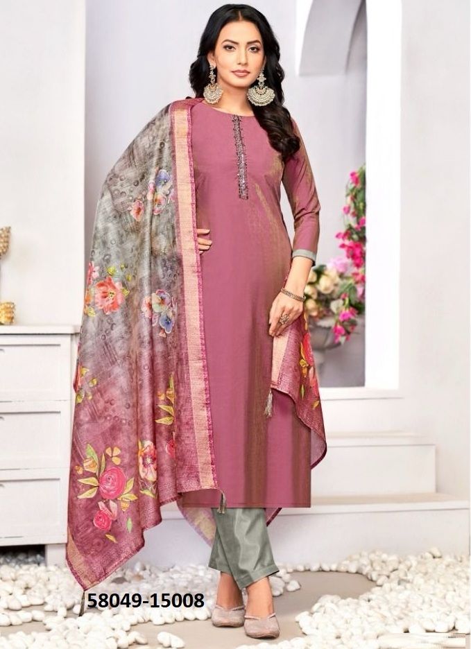 ALIZZA - Catalog # 58049 (Set of 12 Readymade Salwar Suits) by Brand STROLLAY ®