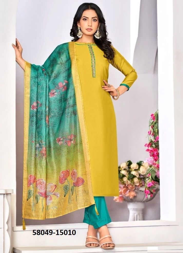 ALIZZA - Catalog # 58049 (Set of 12 Readymade Salwar Suits) by Brand STROLLAY ®