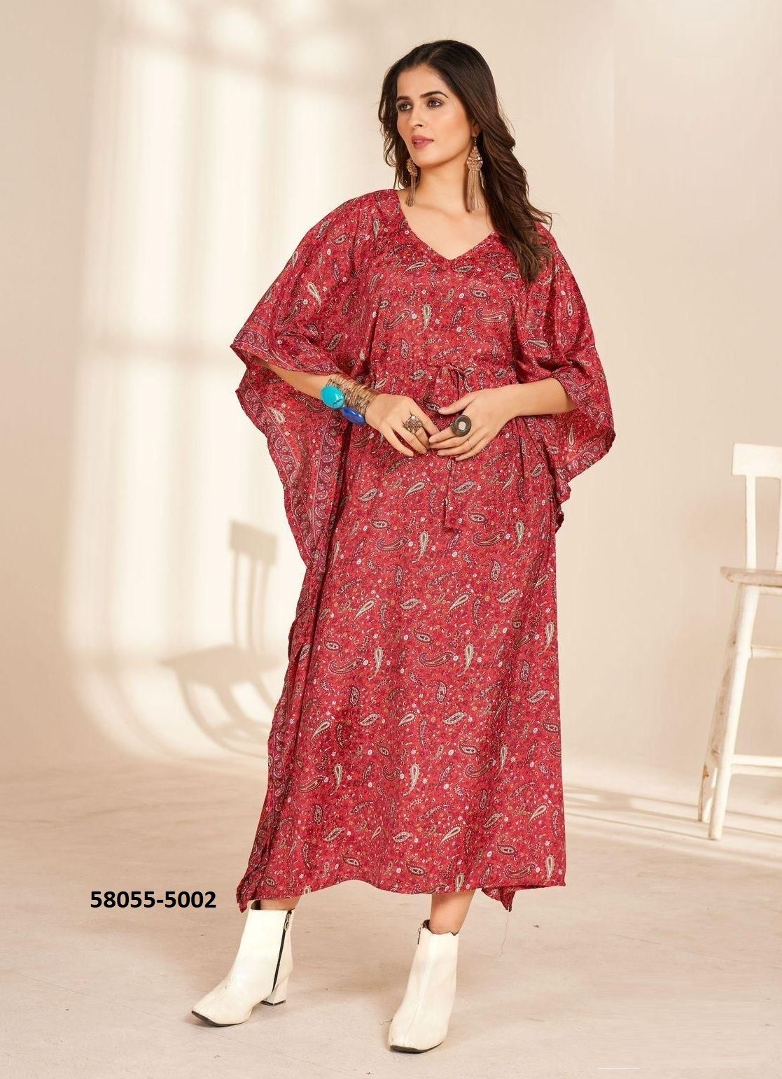 KAFTAN 2 - Catalog # 58055 (Set of 5 Readymade Women's Kurtis / Tops) by Brand STROLLAY ® KAFTAN 2 - Catalog # 58055 (Set of 5 Readymade Women's Kurtis / Tops) by Brand STROLLAY ®