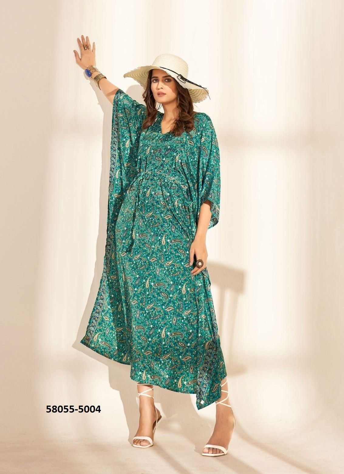 KAFTAN 2 - Catalog # 58055 (Set of 5 Readymade Women's Kurtis / Tops) by Brand STROLLAY ® KAFTAN 2 - Catalog # 58055 (Set of 5 Readymade Women's Kurtis / Tops) by Brand STROLLAY ®