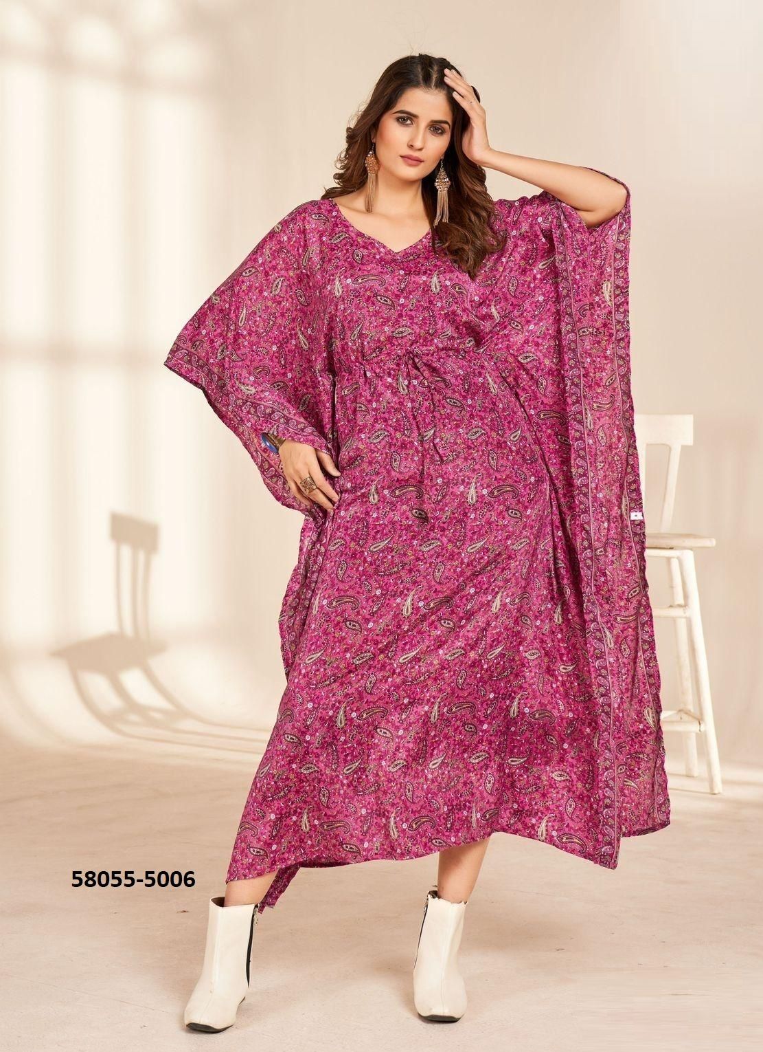 KAFTAN 2 - Catalog # 58055 (Set of 5 Readymade Women's Kurtis / Tops) by Brand STROLLAY ® KAFTAN 2 - Catalog # 58055 (Set of 5 Readymade Women's Kurtis / Tops) by Brand STROLLAY ®
