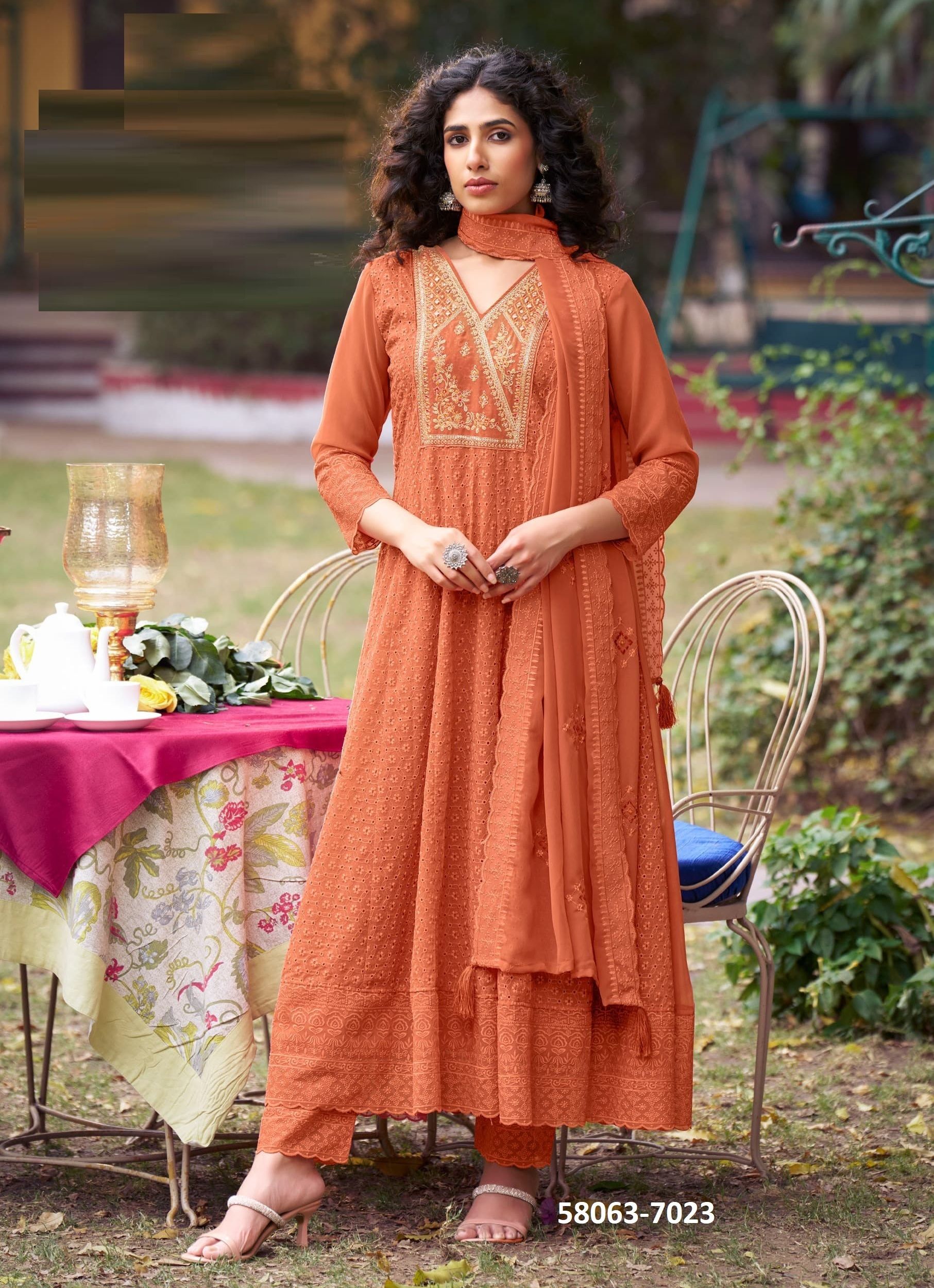 SHEHZADI 3 - Catalog # 58063 (Set of 4 Readymade Salwar Suits) by Brand RANGOON SHEHZADI 3 - Catalog # 58063 (Set of 4 Readymade Salwar Suits) by Brand RANGOON
