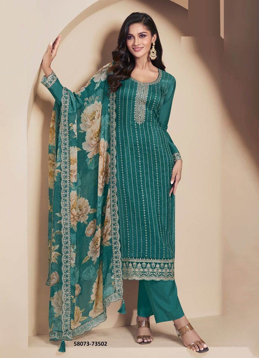 DIA - Catalog # 58073 (Set of 5 Semi-Stitched / Un-Stitched Suits) by Brand VINAY FASHION LLP