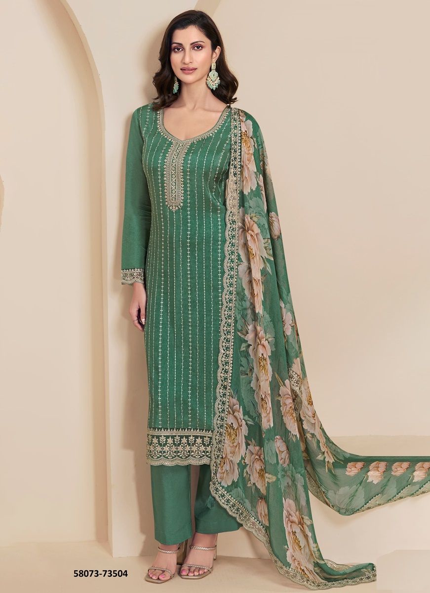 DIA - Catalog # 58073 (Set of 5 Semi-Stitched / Un-Stitched Suits) by Brand VINAY FASHION LLP