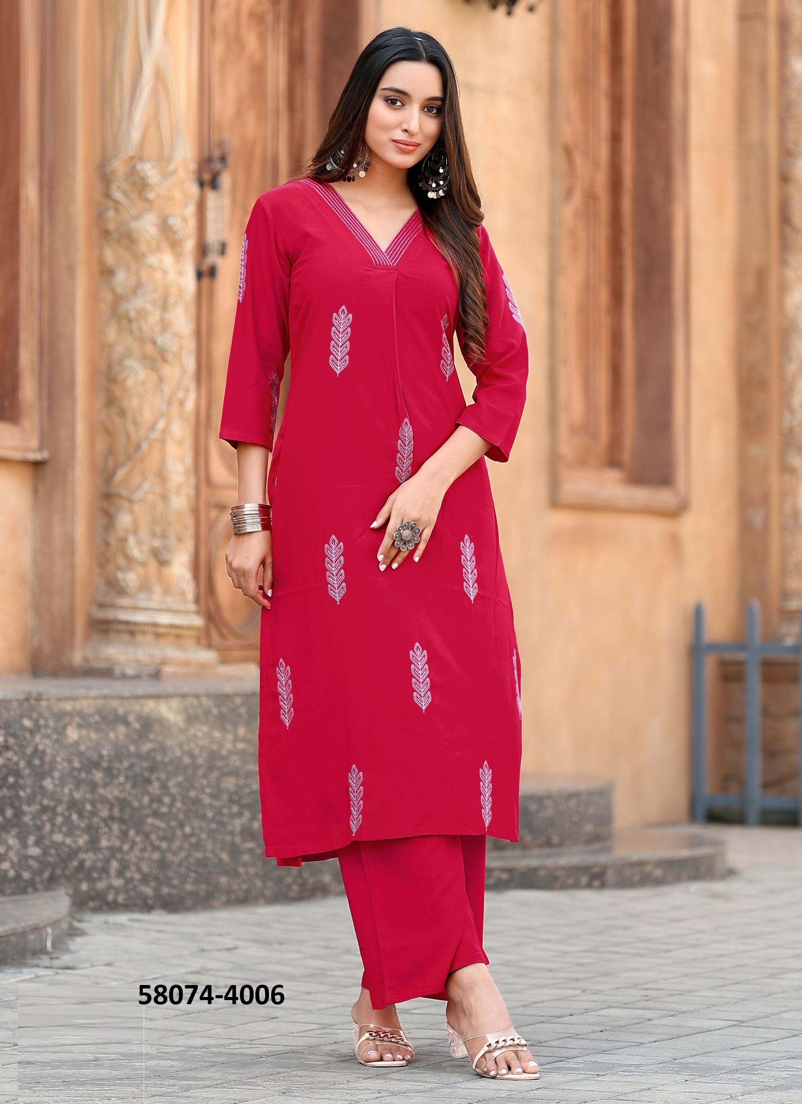 ALBELLA - Catalog # 58074 (Set of 6 Tops With Bottoms) MADE IN INDIA BY MITTOO