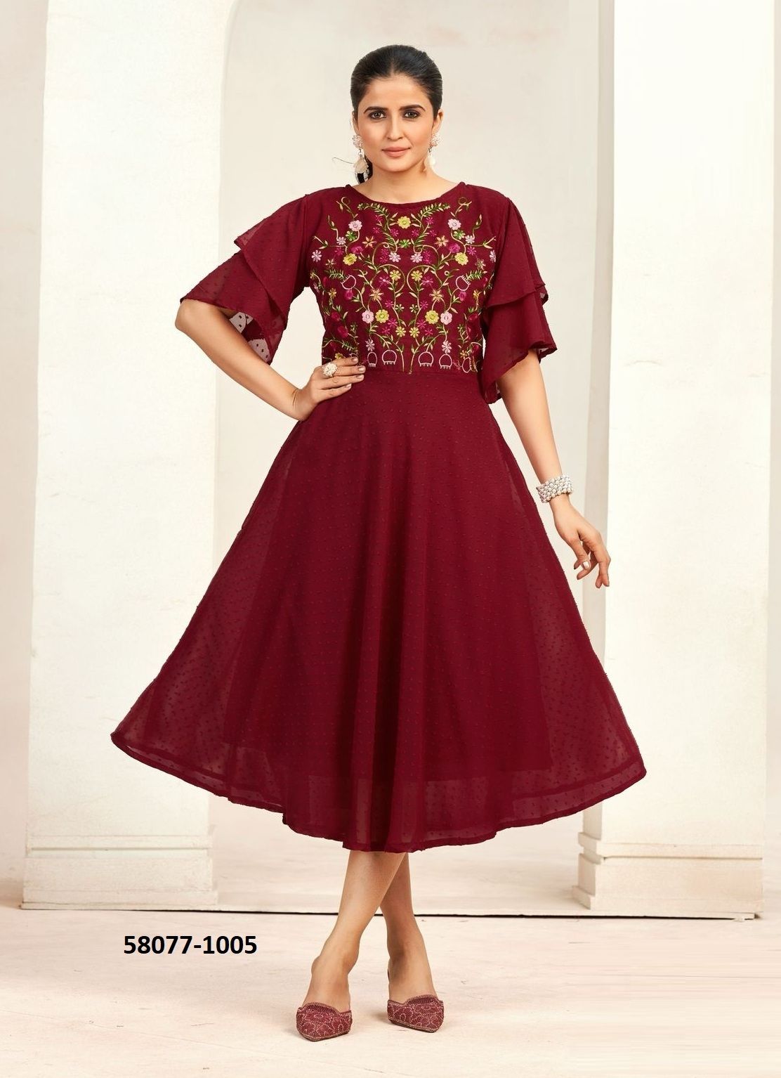 SENSATIONS - Catalog # 58077 (Set of 6 Readymade Women's Kurtis / Tops) MADE IN INDIA BY BLUE HILLS SENSATIONS - Catalog # 58077 (Set of 6 Readymade Women's Kurtis / Tops) MADE IN INDIA BY BLUE HILLS