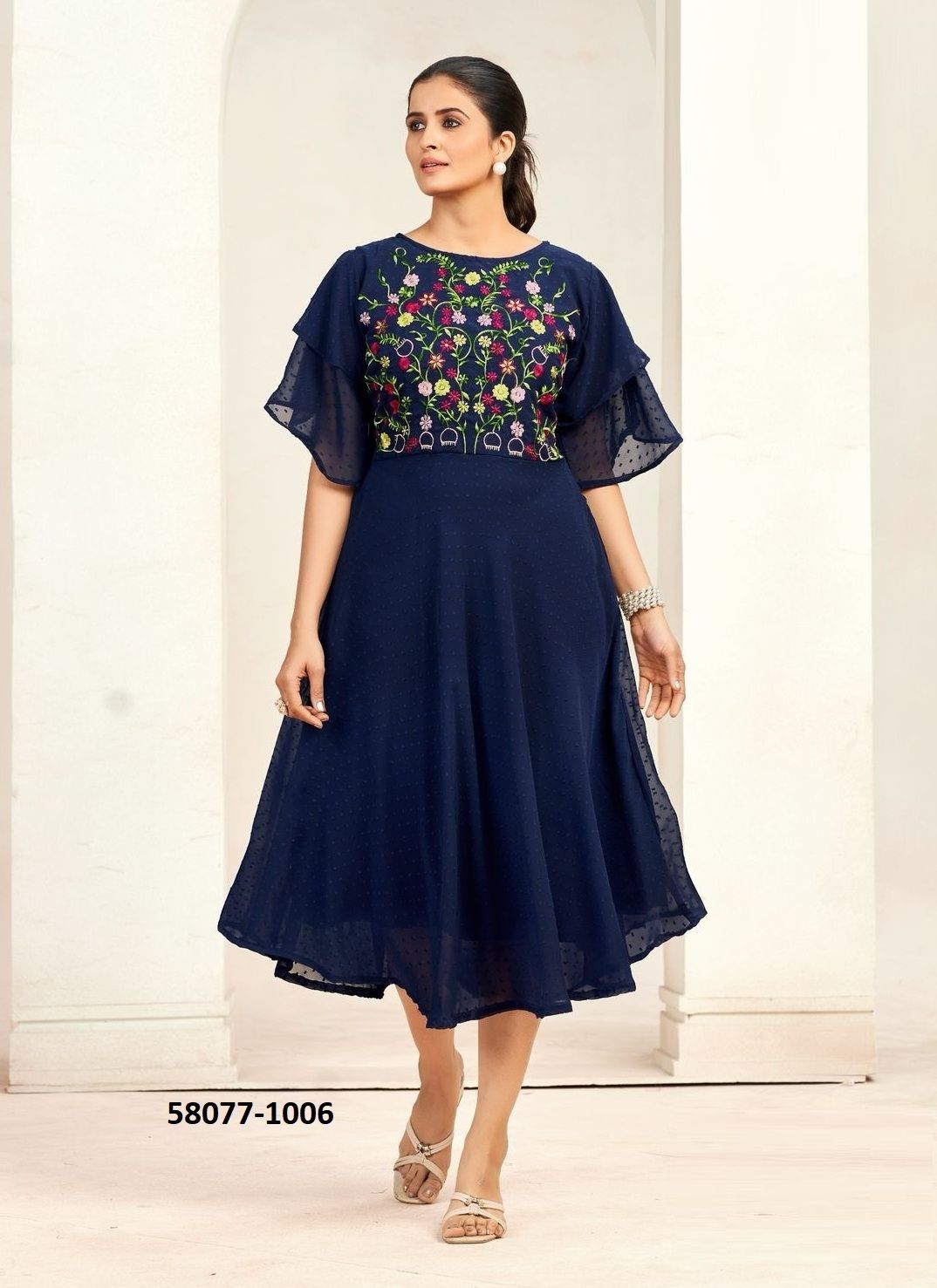 SENSATIONS - Catalog # 58077 (Set of 6 Readymade Women's Kurtis / Tops) MADE IN INDIA BY BLUE HILLS SENSATIONS - Catalog # 58077 (Set of 6 Readymade Women's Kurtis / Tops) MADE IN INDIA BY BLUE HILLS