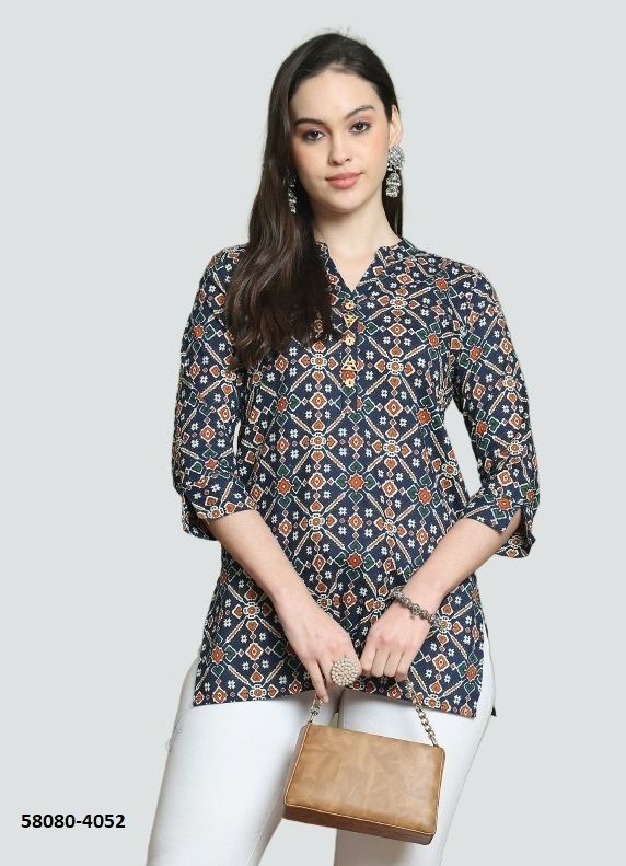 AKSHARA - Catalog # 58080 (Set of 6 Readymade Women's Kurtis / Tops) by Brand RAJNANDINI