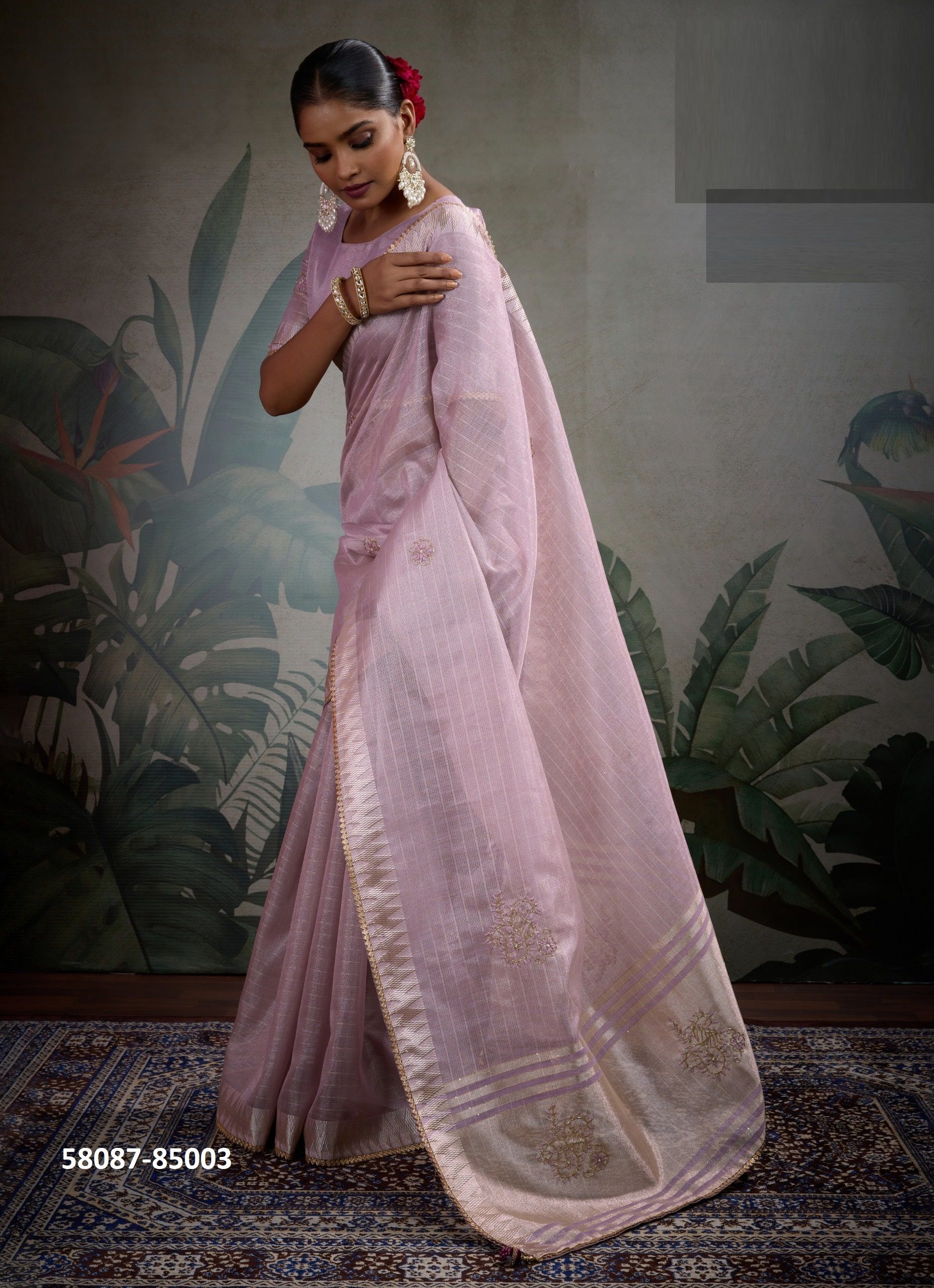 TANEERA - Catalog # 58087 (Set of 4 Sarees) by Brand S-ETHNIC LIFESTYLE