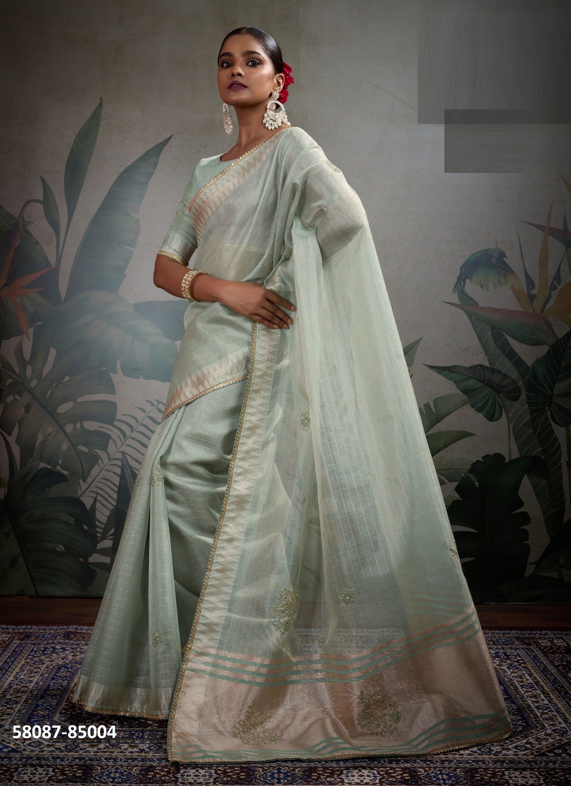 TANEERA - Catalog # 58087 (Set of 4 Sarees) by Brand S-ETHNIC LIFESTYLE