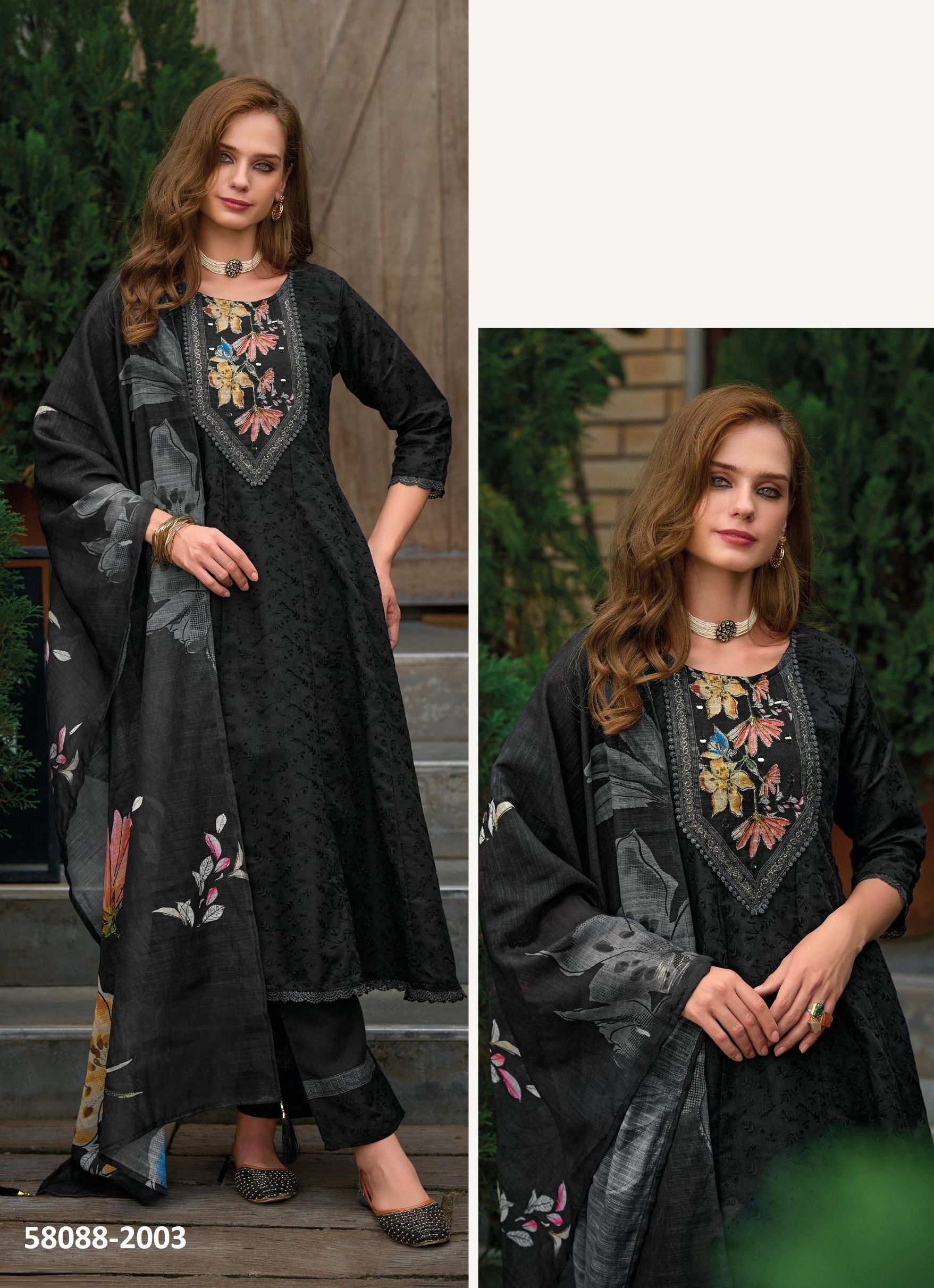 HELLO ALEXA 2 - Catalog # 58088 (Set of 6 Readymade Salwar Suits) by Brand POONAM DESIGNER