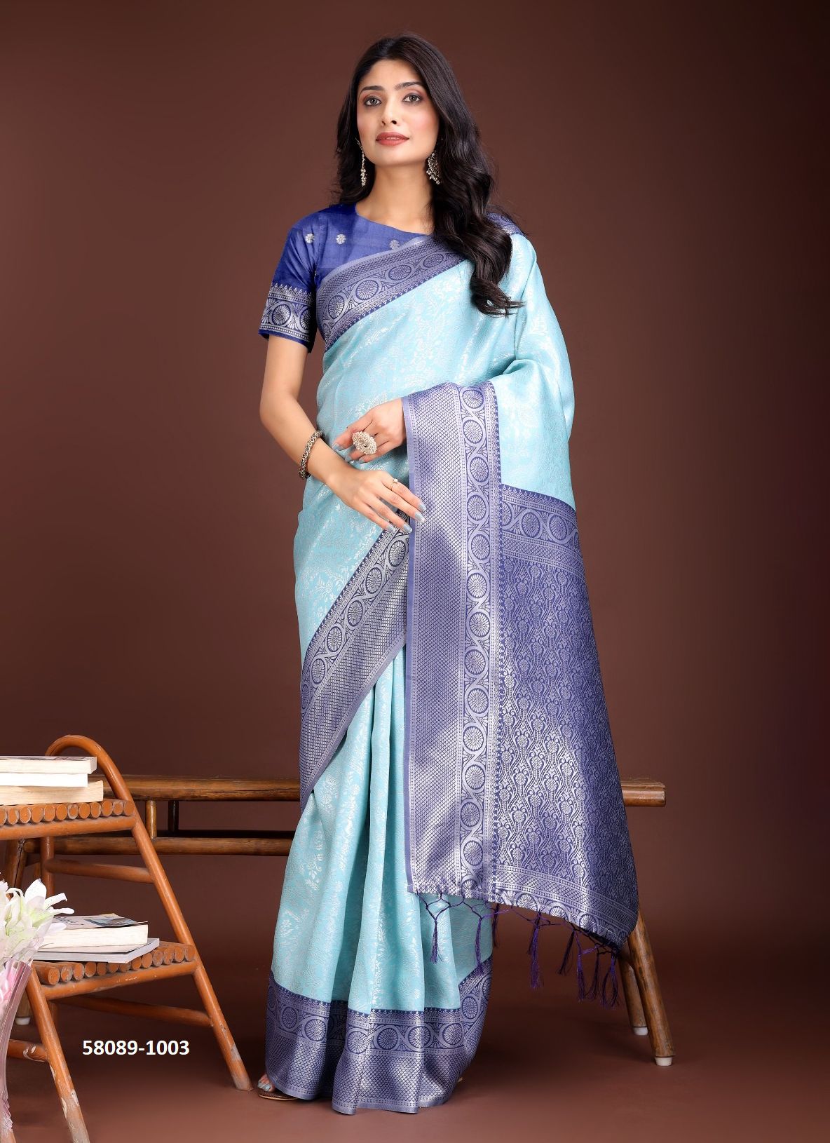 CRACKLE - Catalog # 58089 (Set of 8 Sarees) by Brand STROLLAY ®