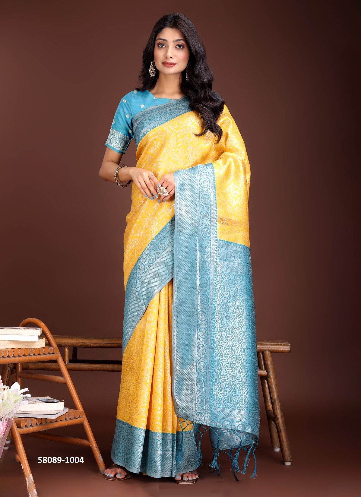 CRACKLE - Catalog # 58089 (Set of 8 Sarees) by Brand STROLLAY ®