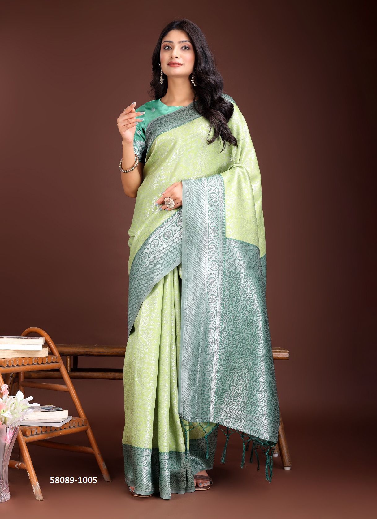 CRACKLE - Catalog # 58089 (Set of 8 Sarees) by Brand STROLLAY ®