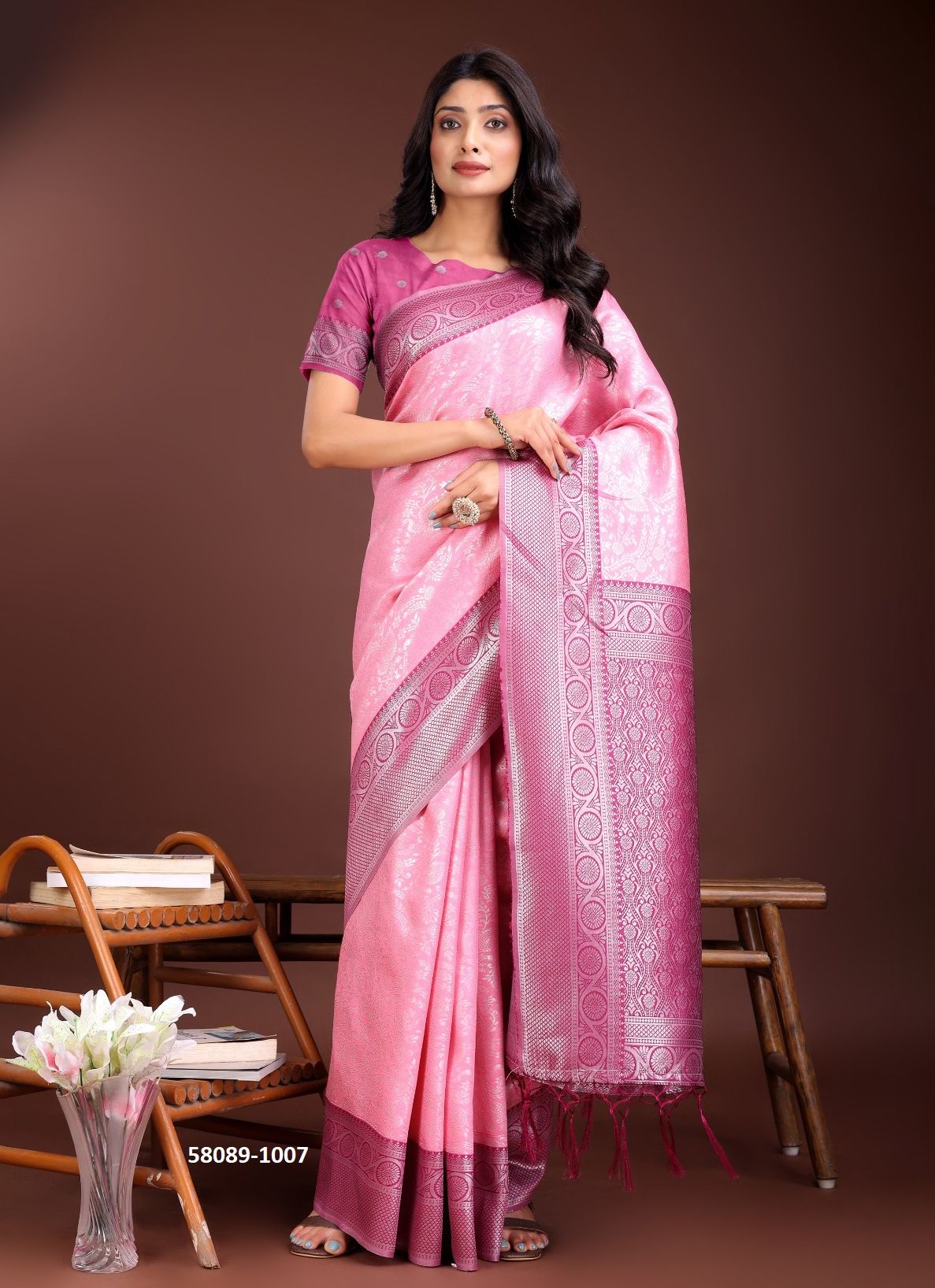 CRACKLE - Catalog # 58089 (Set of 8 Sarees) by Brand STROLLAY ®