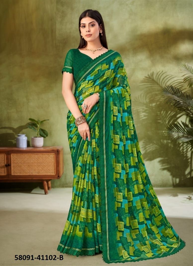 SAVERA 11 - Catalog # 58091 (Set of 12 Sarees) by Brand RUCHI SAREES
