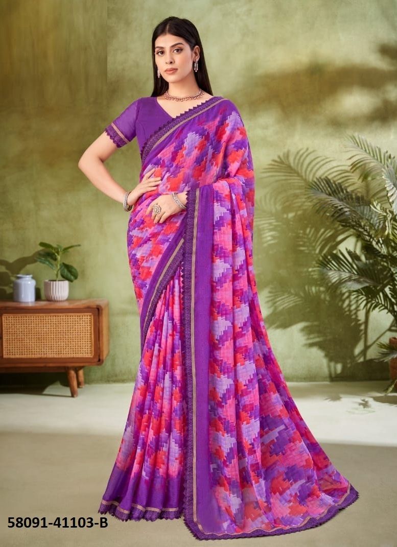 SAVERA 11 - Catalog # 58091 (Set of 12 Sarees) by Brand RUCHI SAREES