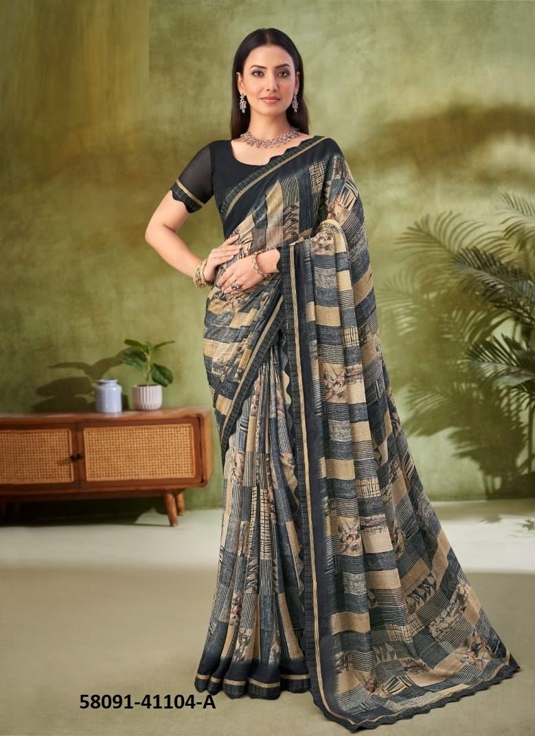 SAVERA 11 - Catalog # 58091 (Set of 12 Sarees) by Brand RUCHI SAREES