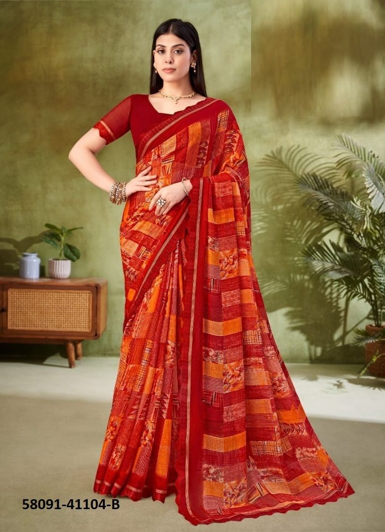 SAVERA 11 - Catalog # 58091 (Set of 12 Sarees) by Brand RUCHI SAREES