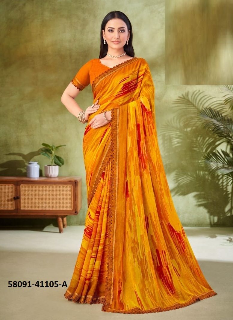 SAVERA 11 - Catalog # 58091 (Set of 12 Sarees) by Brand RUCHI SAREES