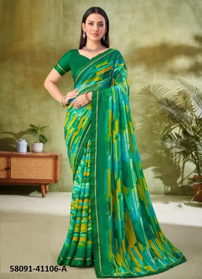 SAVERA 11 - Catalog # 58091 (Set of 12 Sarees) by Brand RUCHI SAREES