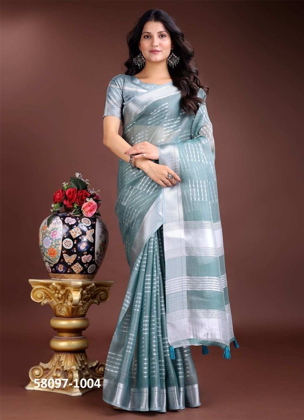 VENICE - Catalog # 58097 (Set of 5 Sarees) by Brand STROLLAY ®