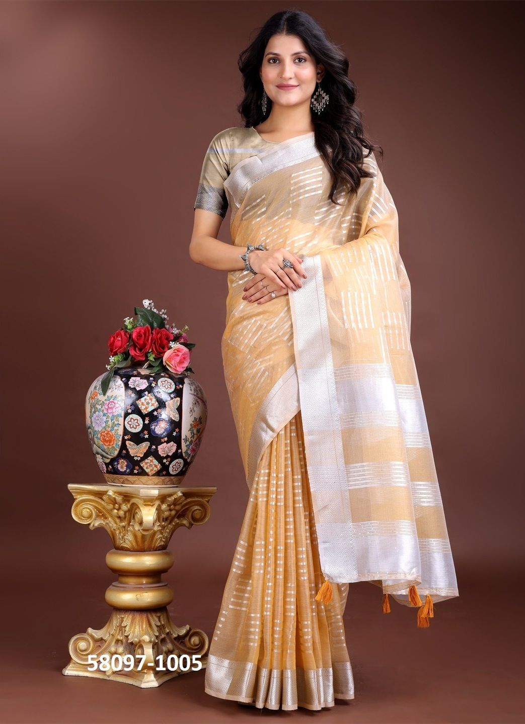 VENICE - Catalog # 58097 (Set of 5 Sarees) by Brand STROLLAY ®