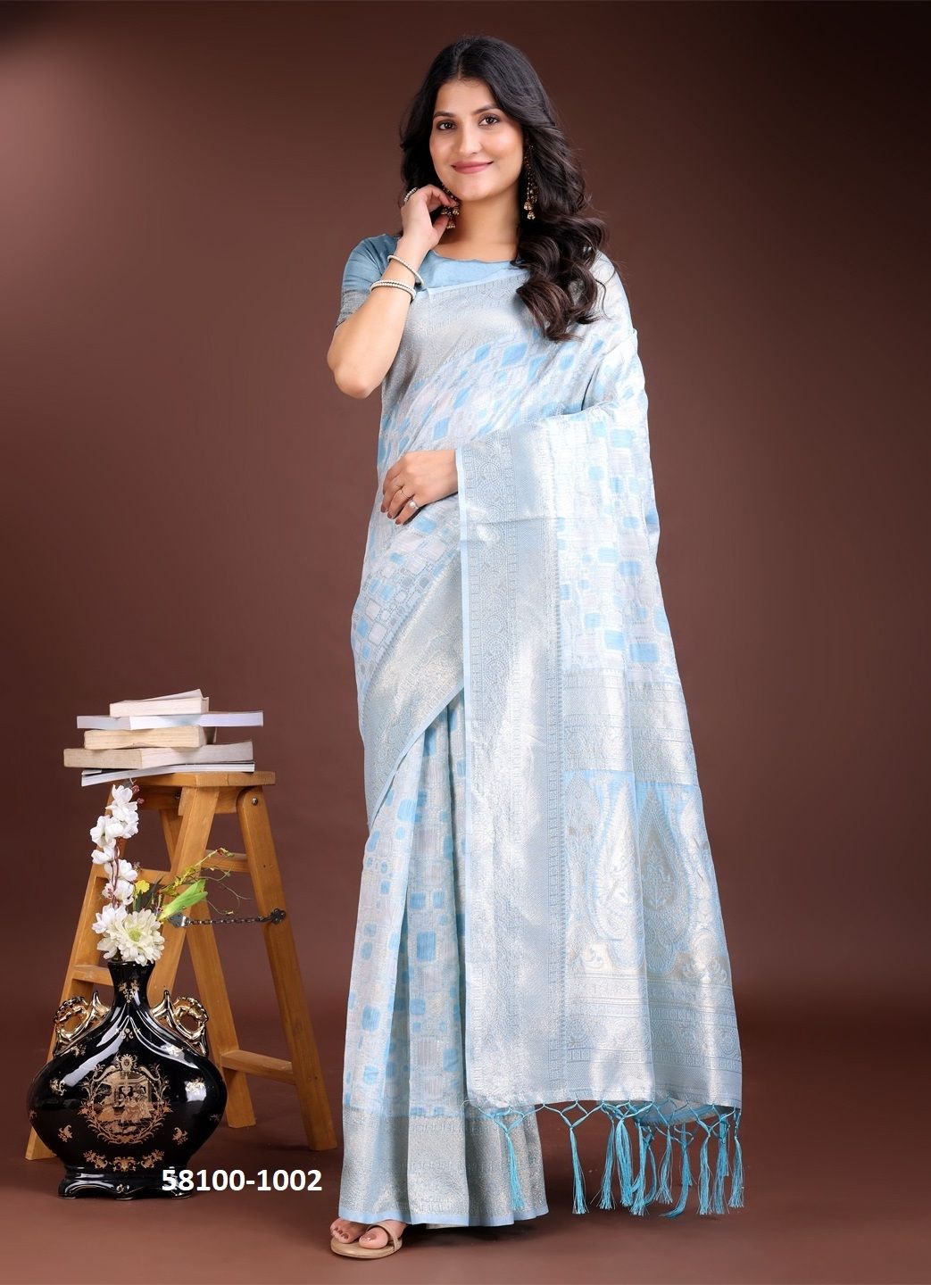 MANGO SILK - Catalog # 58100 (Set of 6 Sarees) by Brand STROLLAY ®
